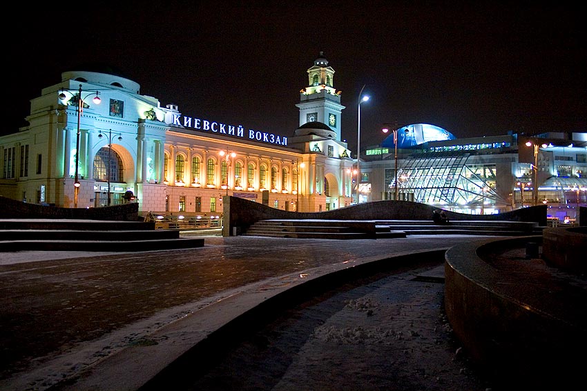 фото "Киевский вокзал" метки: архитектура, пейзаж, ночь