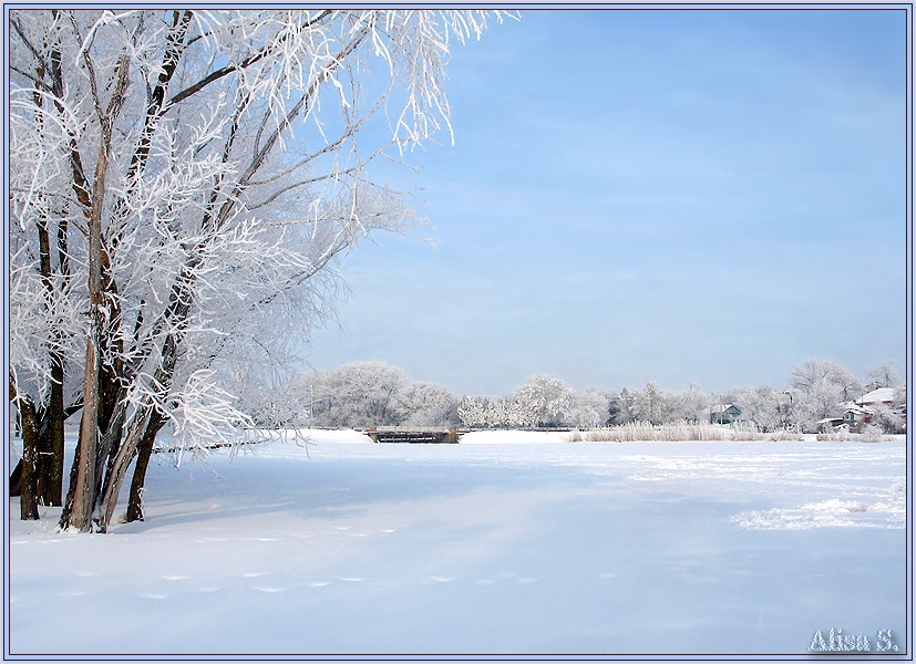 photo "С реки." tags: landscape, water, winter