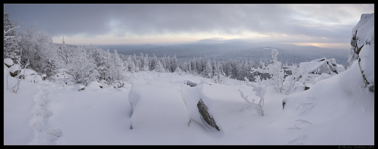 photo "Winter panorama / 0183_0060-0063" tags: landscape, panoramic, winter