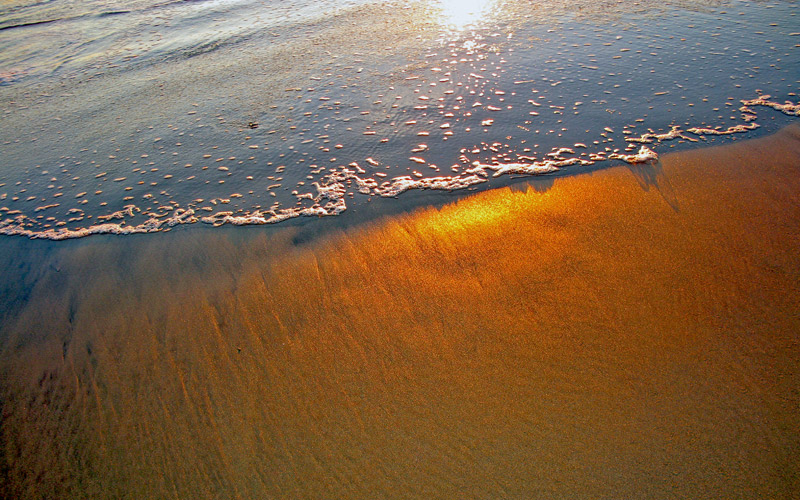 photo "Sunset light on the beach" tags: landscape, sunset