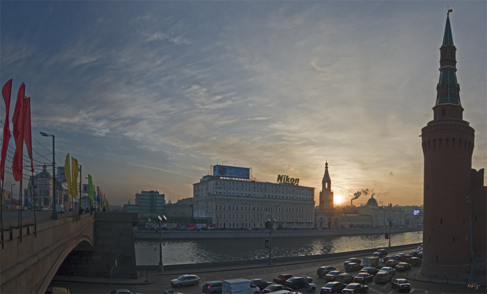 photo "Sunset over Zamoskvorechie." tags: landscape, city, sunset