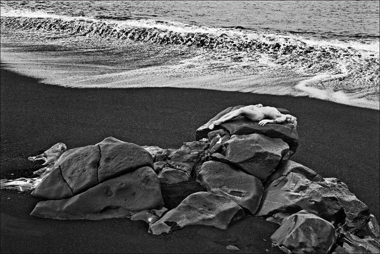 photo "a la playa" tags: nude, black&white, 