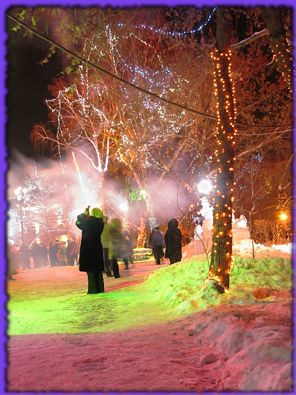 photo "фотограф за работой" tags: landscape, night, winter