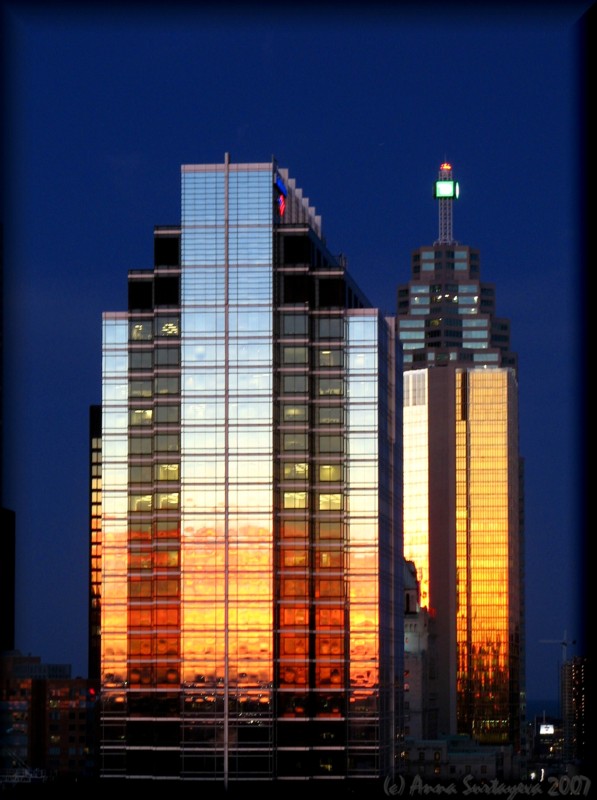 photo "Fire in downtown" tags: landscape, city, sunset