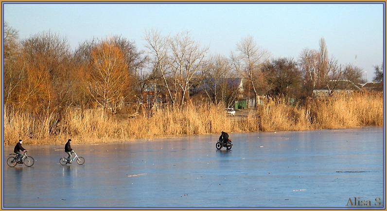 фото "... вторая половина дня." метки: пейзаж, вода, зима