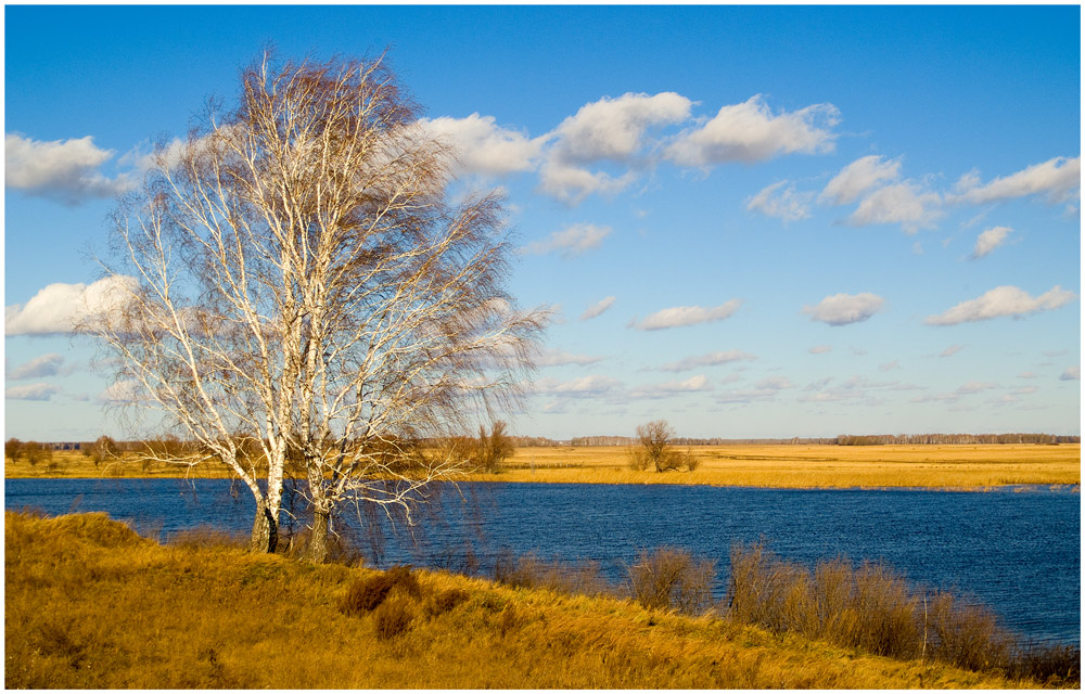 фото "На пригорке у синей воды" метки: пейзаж, осень