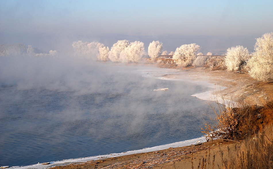 фото "Излучина." метки: пейзаж, вода, зима