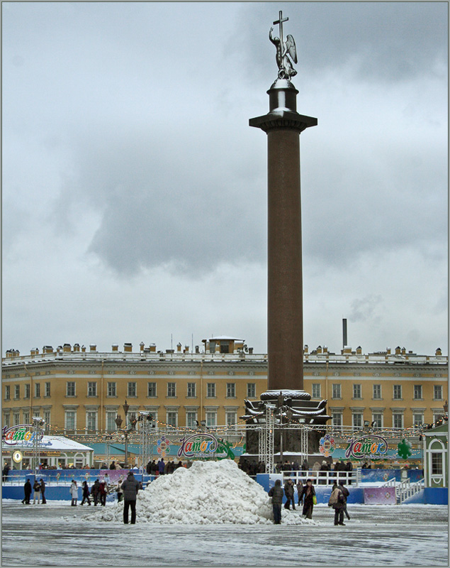 photo "Snow angel on Palace Square" tags: architecture, landscape, 