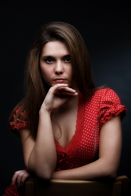 photo "In red" tags: portrait, woman