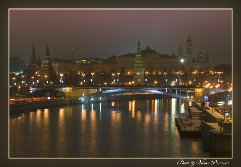 photo "Night Moscow. On merge of two rivers" tags: architecture, landscape, 