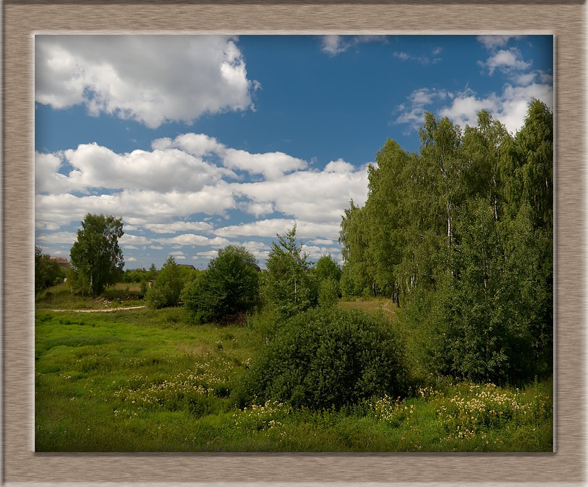 photo "Summer view in a wood frame." tags: landscape, summer