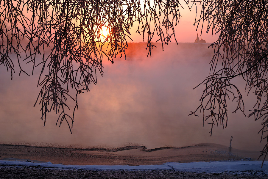 фото "Утренний свет.#" метки: пейзаж, закат, зима