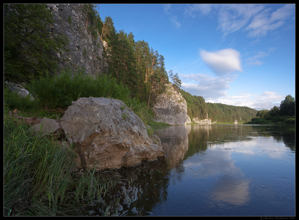 photo "On Chusovaya river / 0179_0064" tags: landscape, rocks, summer, water