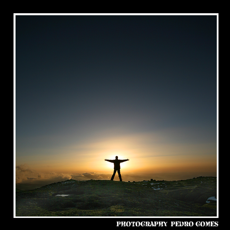 photo "***" tags: portrait, landscape, man, sunset