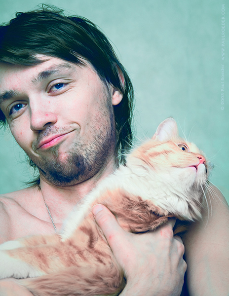фото "Хозяин и кот" метки: портрет, жанр, мужчина