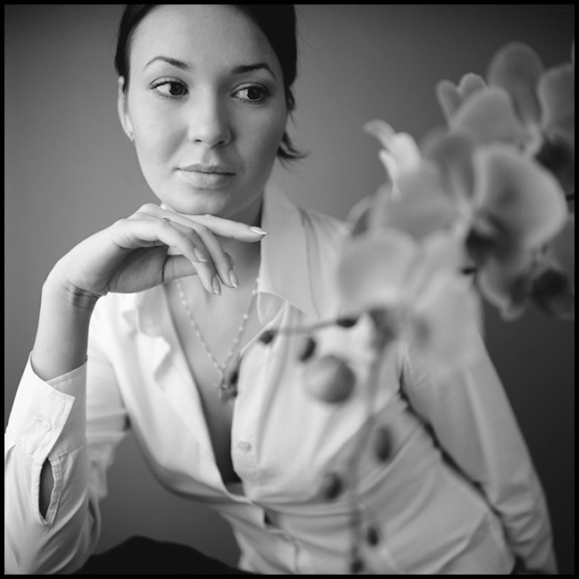 фото "Орхидея" метки: портрет, черно-белые, женщина