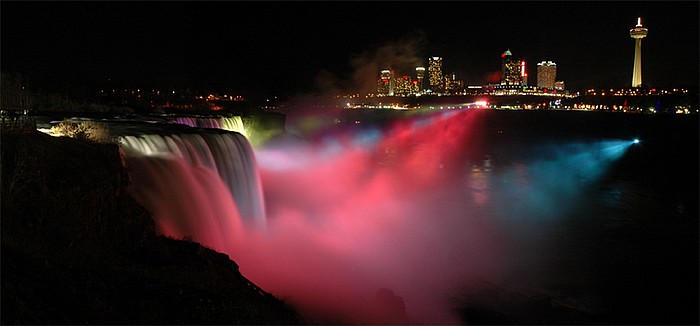photo "Night Niagara. American Falls." tags: landscape, travel, North America, water