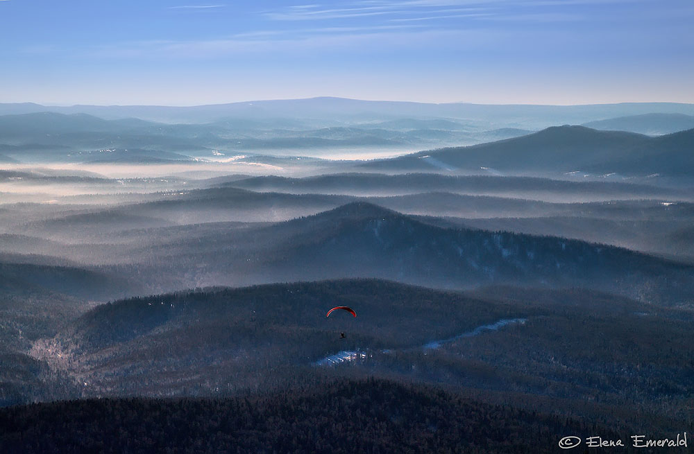 фото "Полет над тайгой" метки: пейзаж, зима