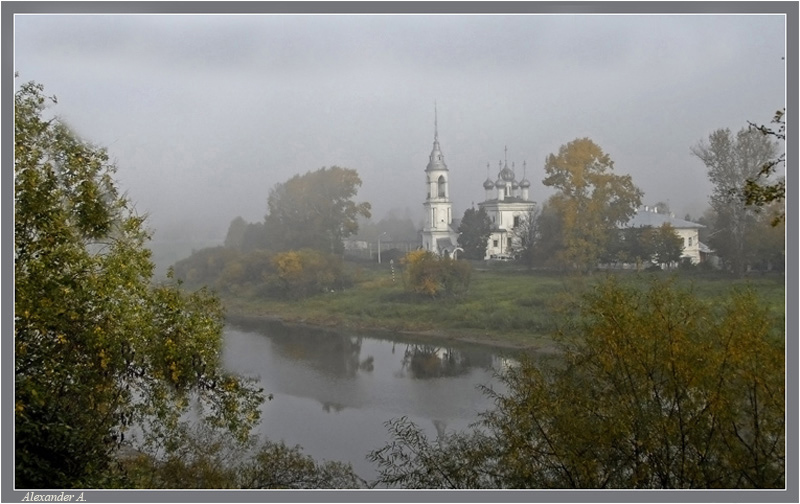 photo "Cloudy, hazy morning ..." tags: landscape, autumn