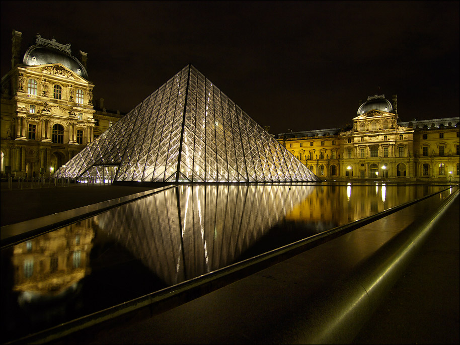 фото "Pure Louvre" метки: архитектура, пейзаж, ночь
