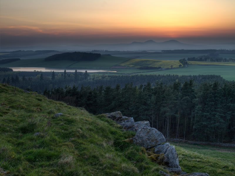 photo "Sunset from Peniel Heugh, Scottish Borders" tags: landscape, mountains, sunset