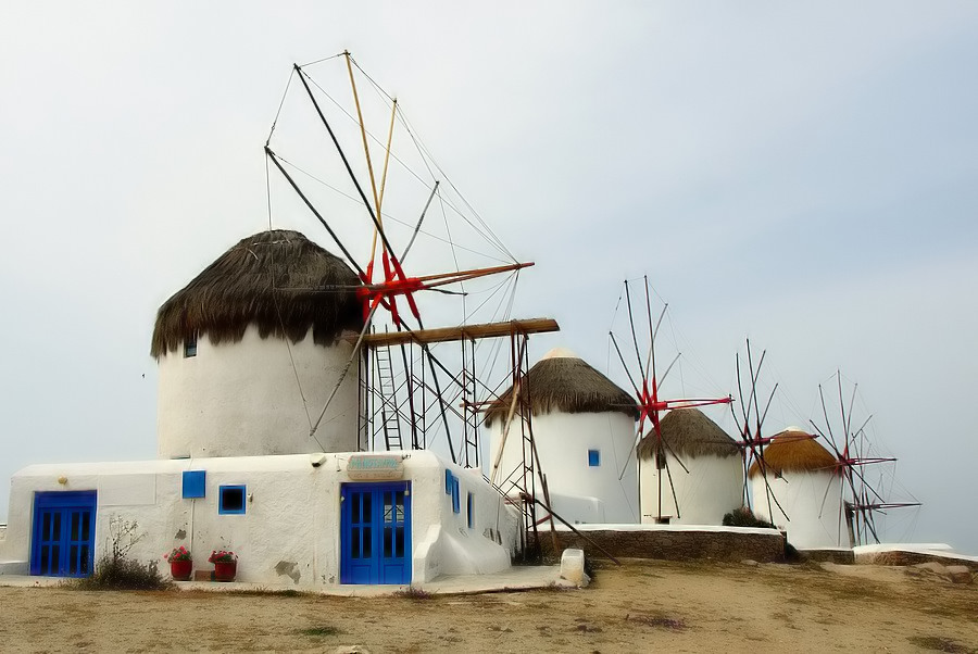 photo "Mikonos Windmills" tags: travel, Europe