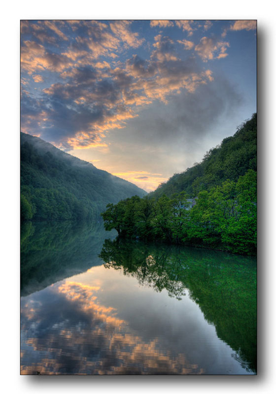 photo "Lac Hamori" tags: landscape, sunset, water