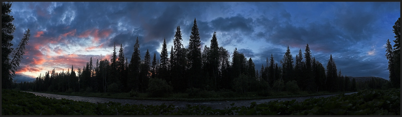 фото "Вечер в тайге" метки: пейзаж, панорама, закат