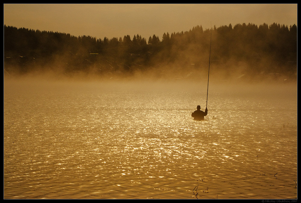 фото "Рыбак / 0181_0068" метки: пейзаж, лето, рассвет