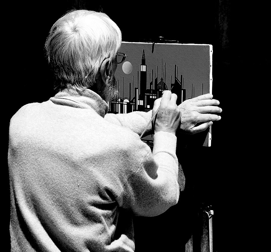 photo "Behind the Artist..." tags: portrait, travel, Europe, man