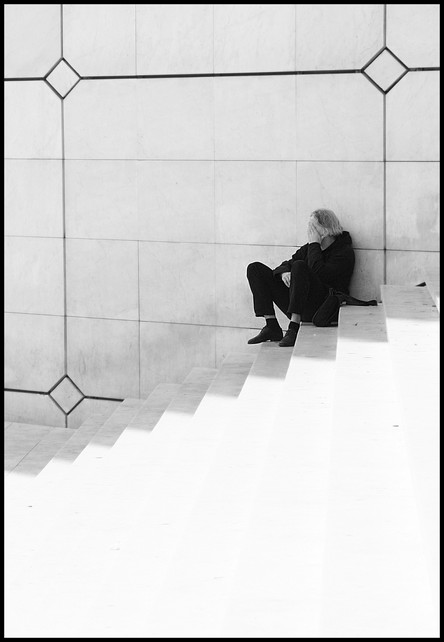 photo "thinking black and white" tags: portrait, black&white, man