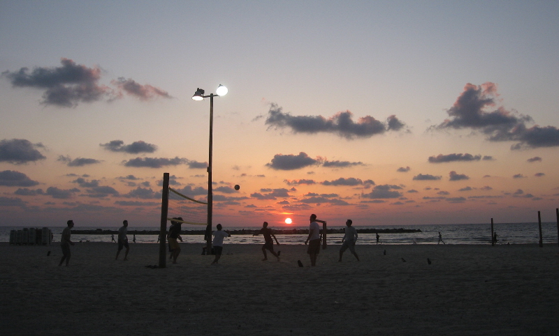 фото "Volleyball at sunset" метки: пейзаж, спорт, закат