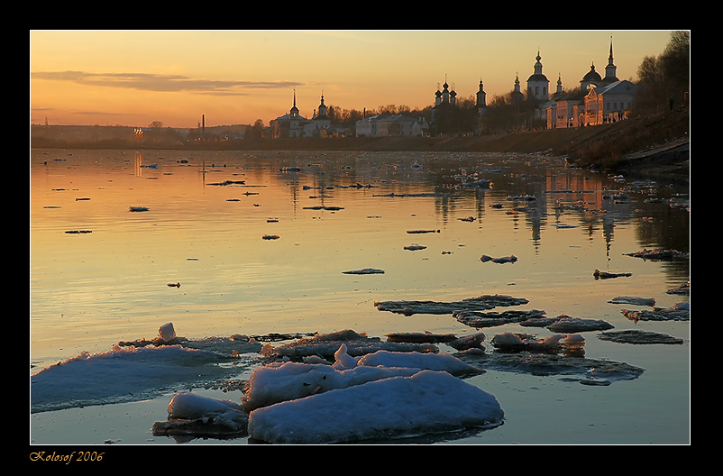 фото "ледоход" метки: пейзаж, вода, закат