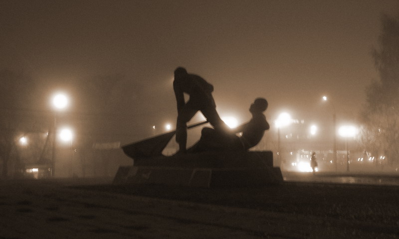 фото "Туман в русском Манчестере" метки: город, пейзаж, ночь