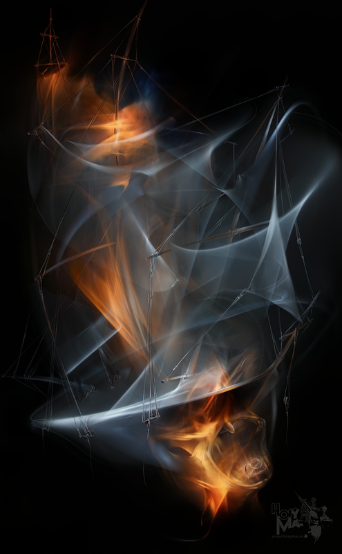 photo "Flying ("The painting of light - 2008")" tags: abstract, digital art, 