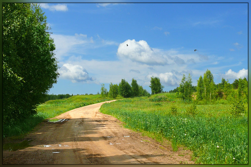 фото "Дорога в лето" метки: пейзаж, лето, облака