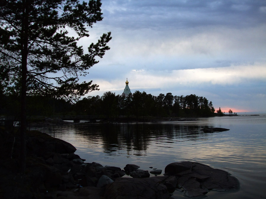 фото "Никольский скит на страже Валаама" метки: пейзаж, вода, закат