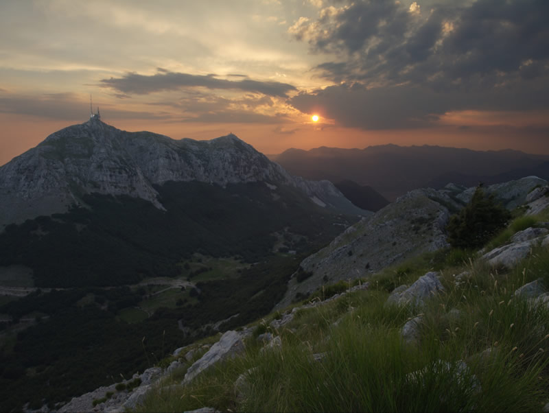 photo "Mount Lovcen, Montenegro" tags: landscape, mountains, sunset