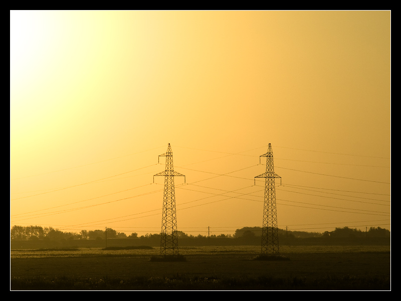 photo "Электрификация" tags: landscape, summer, sunset