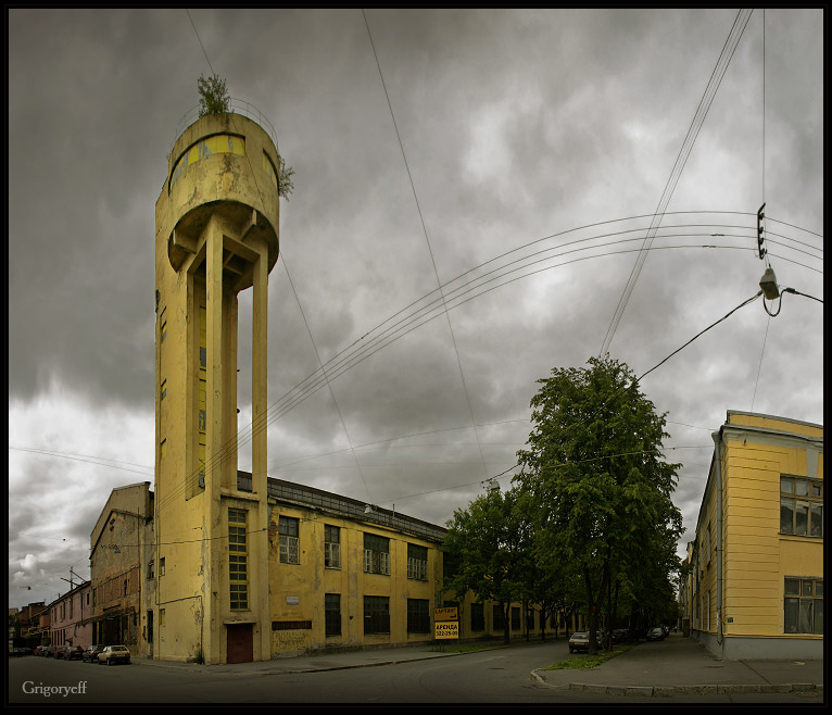 photo "Chernikov tower. RED NAILER factory.Petersburg" tags: architecture, landscape, 