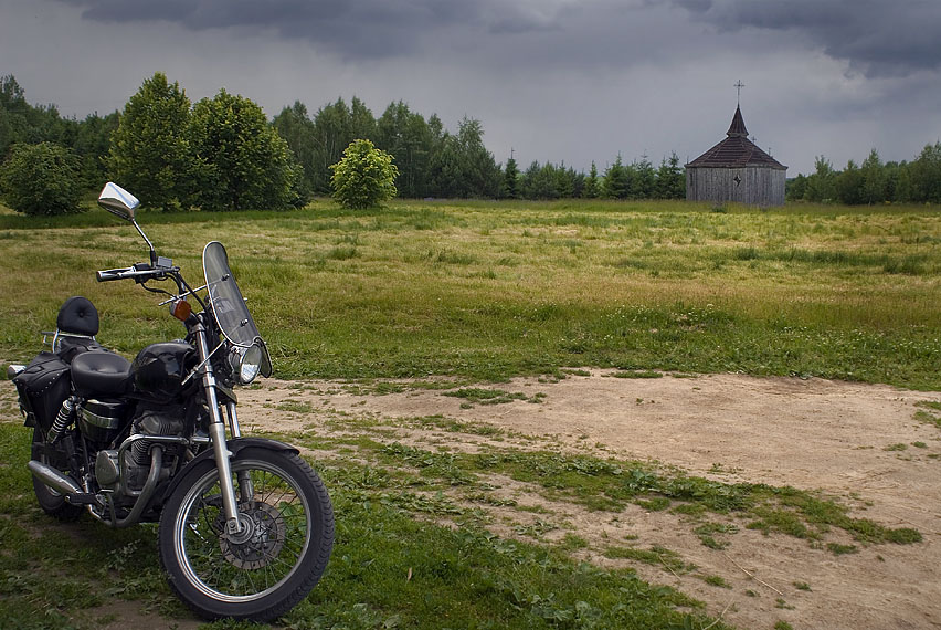 photo "Еtude with motorcycle" tags: landscape, summer