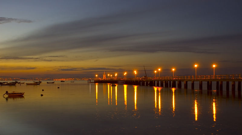 фото "RIVER TAGUS NOCTURNE" метки: пейзаж, закат, ночь