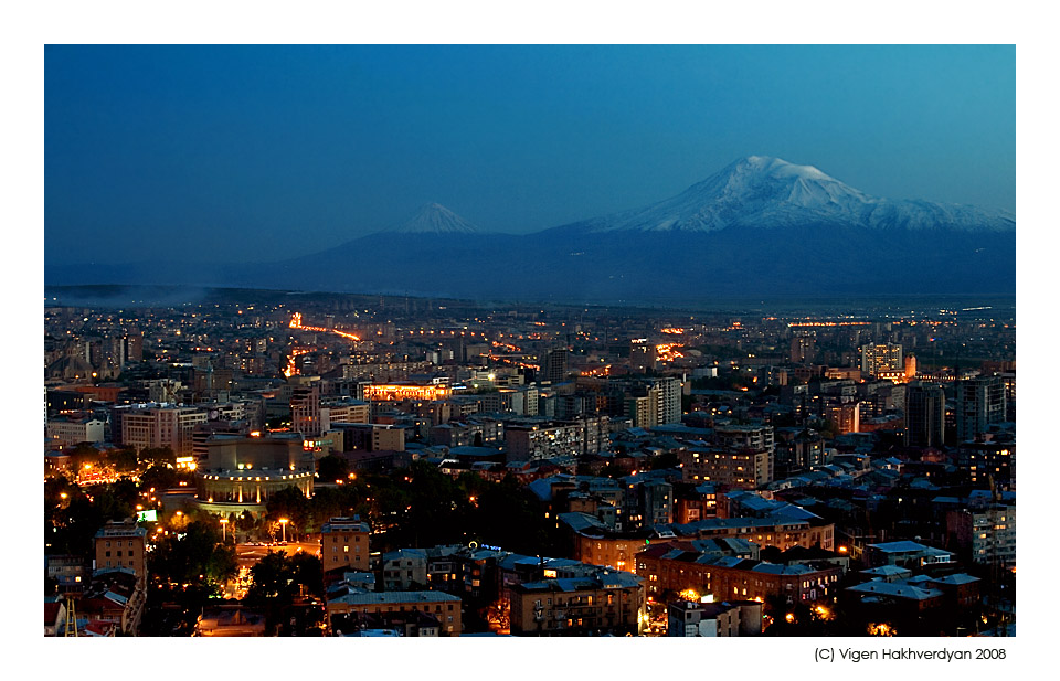 photo "Ararat and evening Yerevan" tags: architecture, travel, landscape, 