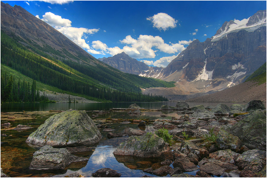 photo "Stones on the water" tags: landscape, mountains, water