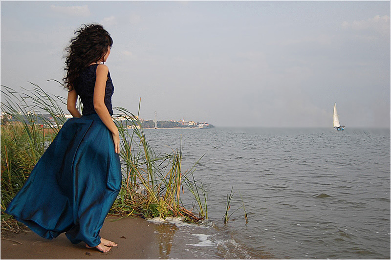 фото "Северная Ассоль" метки: портрет, пейзаж, вода, женщина