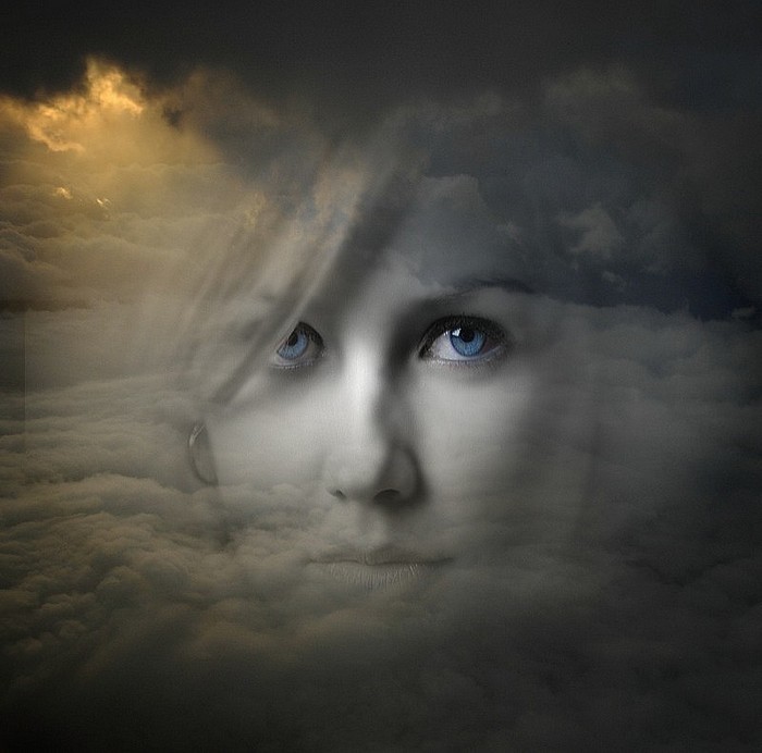 photo "BLUE EYES" tags: portrait, montage, woman