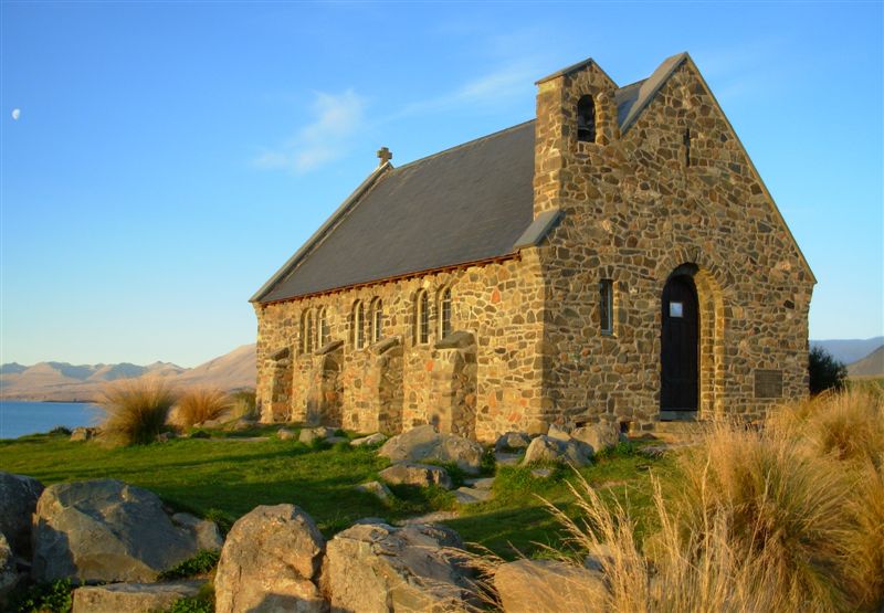 фото "Church in isolated Tussock country ,South Island ,New Zealand." метки: архитектура, пейзаж, 