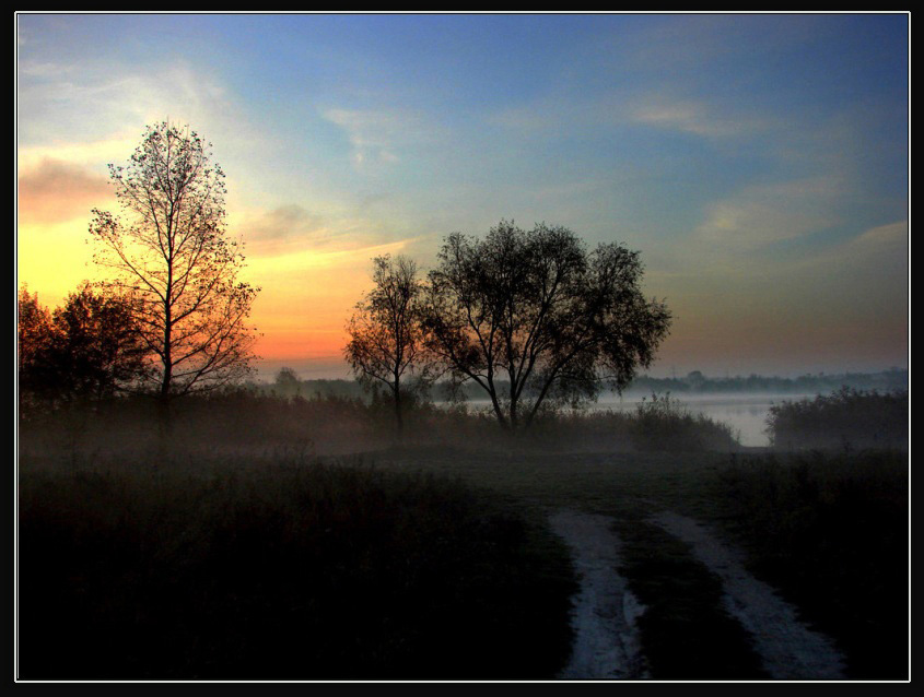 photo "The autumn morning." tags: landscape, sunset