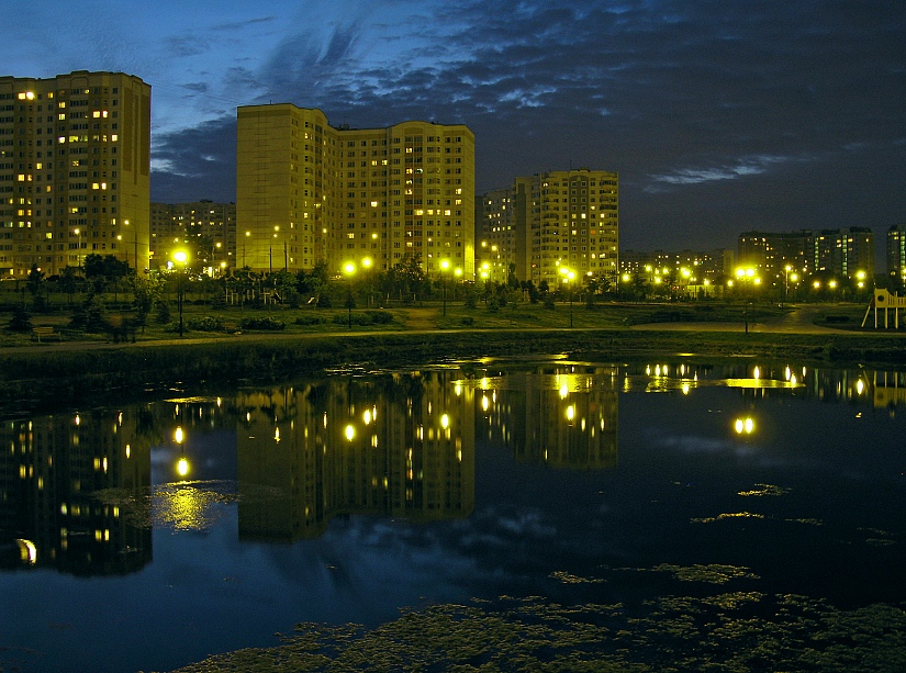 photo "Evening, almost night... (2)" tags: landscape, city, night