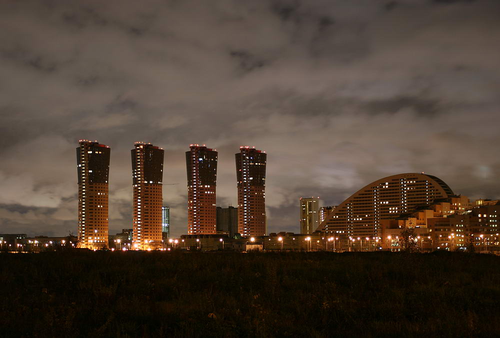 photo "Night Moscow. Hodynskoe field." tags: architecture, reporting, landscape, 